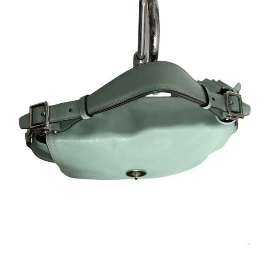 Coach Legacy Romy Top Handle Bag Crossbody Bag Mint Green Handbag - Picture 3 of 12